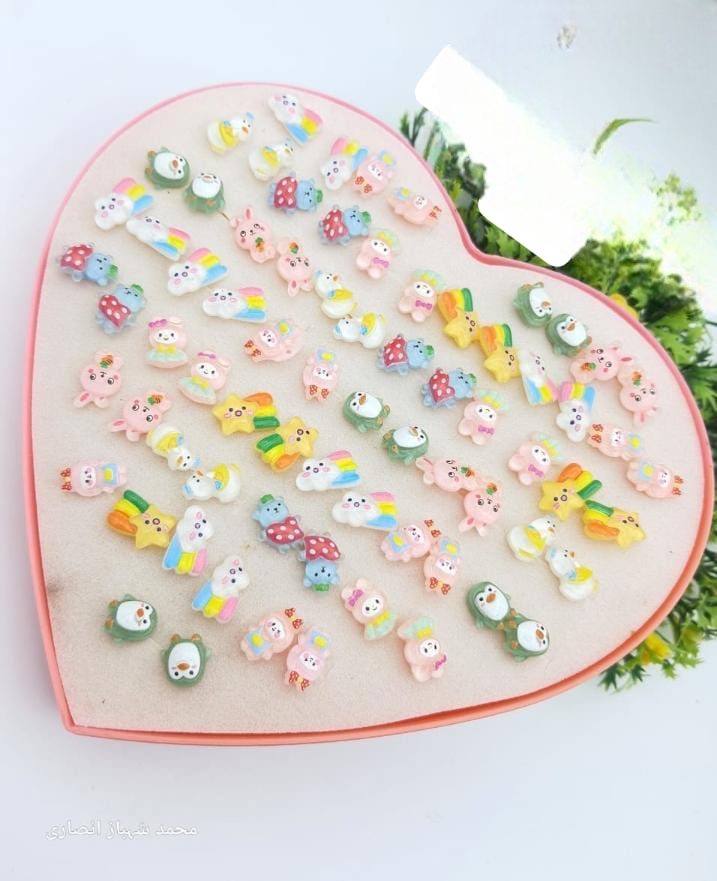 Adjustable Earrings For Kids, 36 Pair Fruit Stud Earrings Set, Candy Color Stud Earrings Adjustable Earrings For Kids, 36 Pair Fruit Stud Earrings Set, Candy Color Stud Earrings